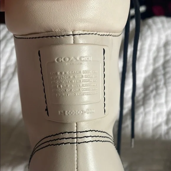 Coach Cream Combat Moto Boots - Picture 7 of 12
